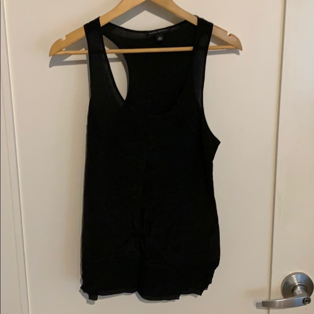 Banana Republic black silk tank top size s